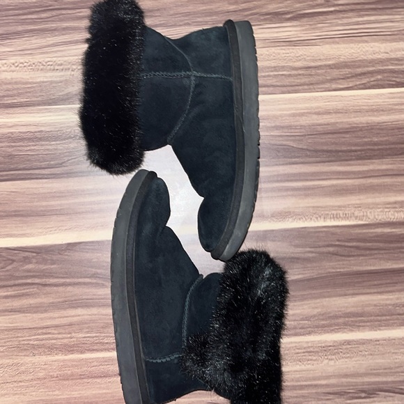 UGG CATHIE SUEDE FAUX FUR BOOTIES - Picture 5 of 16
